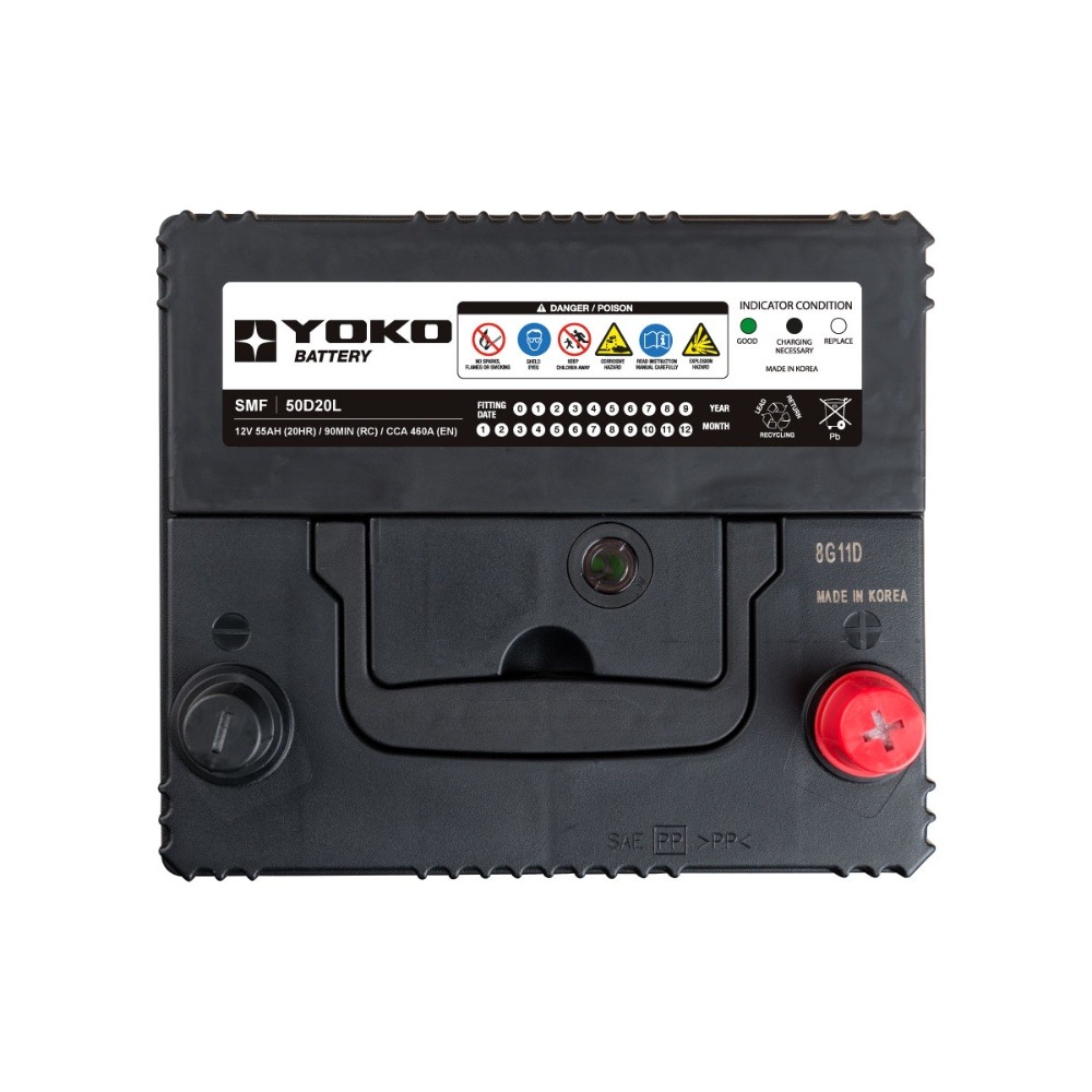 BATERIAS YOKO 50AMP 460 CCA SMF 50D20L