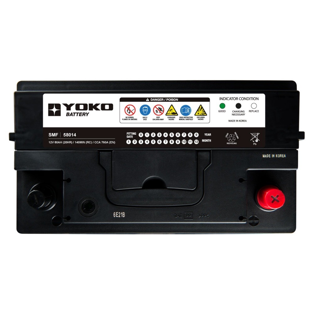 BATERIAS YOKO 80AMP 760 CCA SMF 58014
