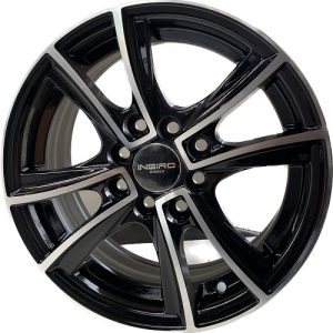 LLANTAS 13X5.5 4X100/114 ET35 INGIRO CRUZADA BLACK MACHINE